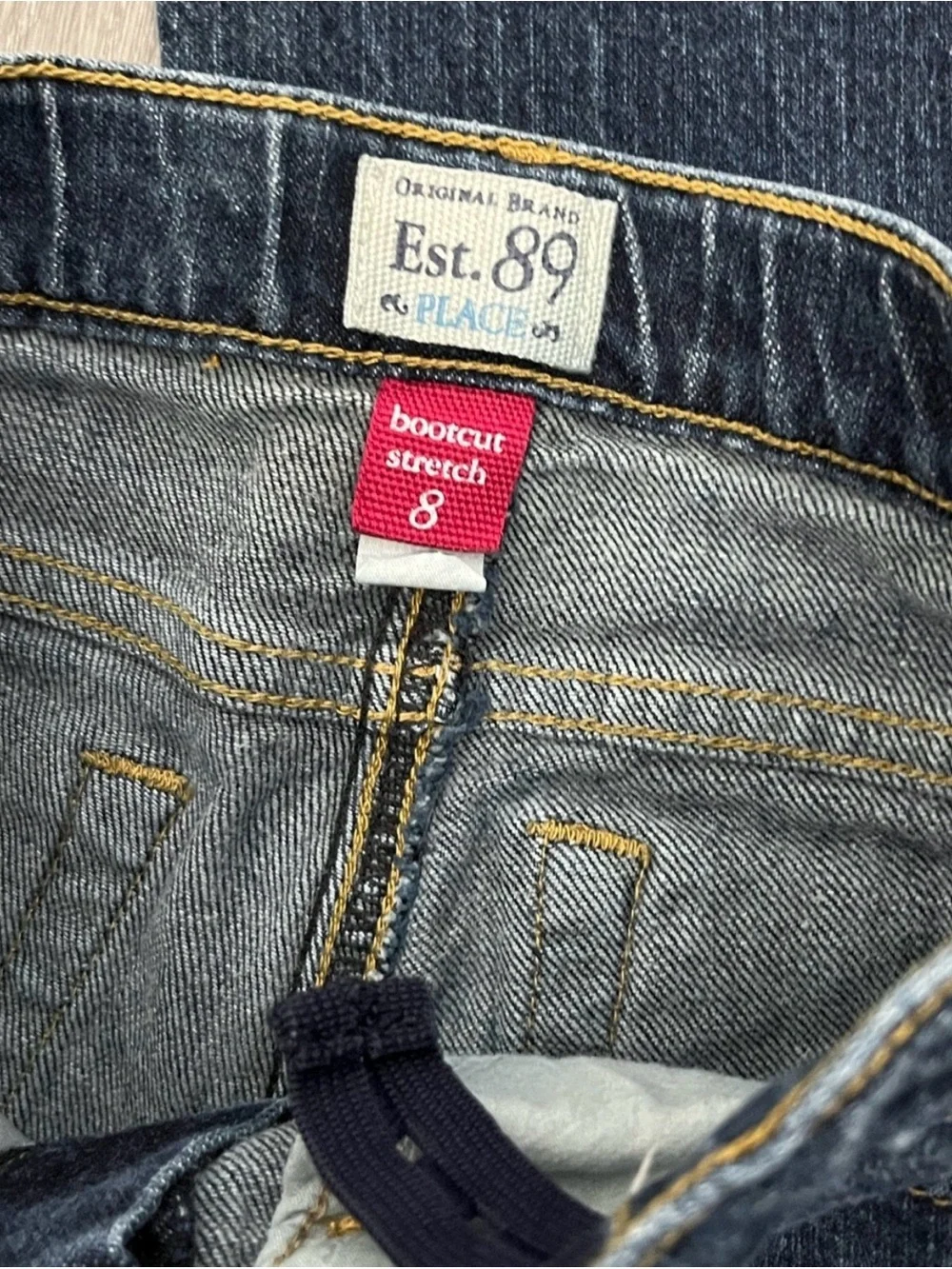 Children’s Place Est. 89 Girls Bootcut Stretch Jeans Size 8 Dark Wash